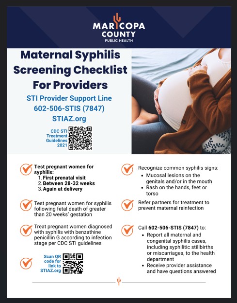 MATERNAL SYPHILIS SCREENING CHECKLIST FOR PROVIDERS
